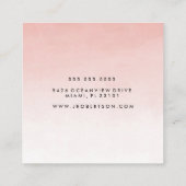 Aquarelle moderne Blush Ombre | Carte de visite (Dos)