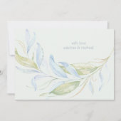 Aquarelle Moderne Boho Branches Feuilles Merci (Dos)