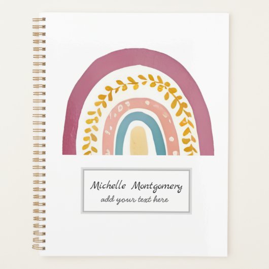Aquarelle moderne Boho Rainbow Custom (Devant)