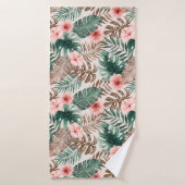 Aquarelle moderne Boho Tropical Floral (Serviette de bain)