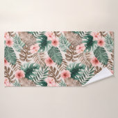 Aquarelle moderne Boho Tropical Floral (Serviette de bain)