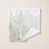 Aquarelle moderne Bois scène Serviette de bain ens (Gant de toilette)