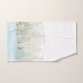 Aquarelle moderne Bois scène Serviette de bain ens (Serviette à main)