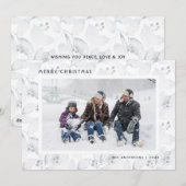 Aquarelle moderne Botanique Carte de Noël (Devant / Derrière)