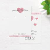 Aquarelle moderne Boucles d'oreille rose Coeur Car (Bureau)