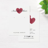 Aquarelle moderne Boucles d'oreille rose Coeur Car (Bureau)