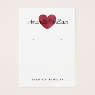 Aquarelle moderne Boucles d'oreille rose Coeur Car