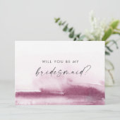 Aquarelle moderne | Carte de proposition Red Bride (Debout devant)