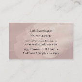 Aquarelle moderne Carte de visite fleuri rose (Dos)