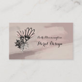 Aquarelle moderne Carte de visite fleuri rose (Devant)