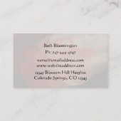 Aquarelle moderne Carte de visite fleuri rose (Dos)