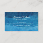 Aquarelle moderne | CARTE DE VISITE TURQUOISE (Dos)