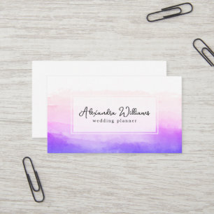 Aquarelle moderne Carte de visite violet