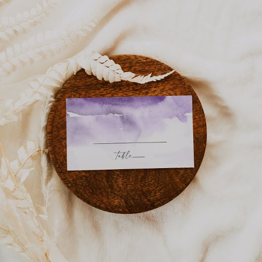 Aquarelle moderne | Carte Mariage Plat Violet