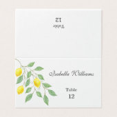 Aquarelle moderne Citron Mariage d'été (Outside Unfolded)