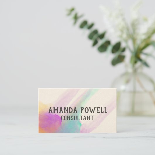 aquarelle moderne coutume carte de visite modèles (Debout devant)