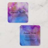 aquarelle moderne coutume carte de visite modèles (Devant / Derrière)