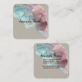 aquarelle moderne coutume carte de visite modèles (Devant / Derrière)