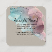 aquarelle moderne coutume carte de visite modèles (Dos)