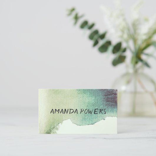 aquarelle moderne coutume carte de visite modèles (Debout devant)