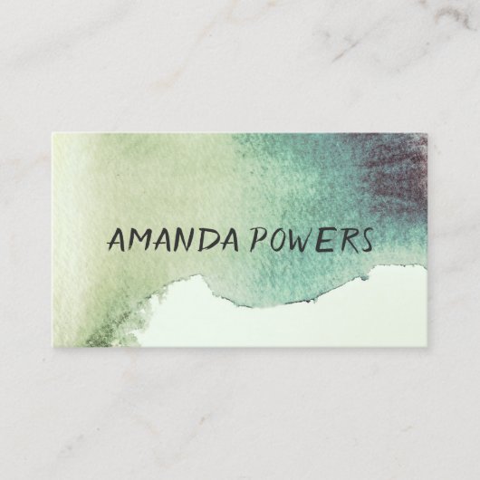 aquarelle moderne coutume carte de visite modèles (Devant)