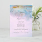 aquarelle moderne douche nuptiale invitation (Debout devant)