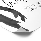 Aquarelle moderne Elegant Black Bow Affiche de bie (Coin)