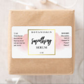 Aquarelle Moderne Étiquettes Sérum Rose Et Blanc (En situation)