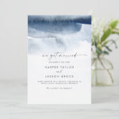 Aquarelle moderne | Faire-part Blue Elopement (Debout devant)