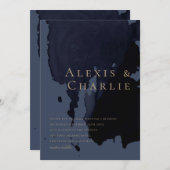 Aquarelle moderne Faire-part de mariage Abstrait (Devant / Derrière)