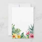 Aquarelle moderne Fleurs tropicales Mariage RSVP (Dos)