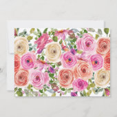 Aquarelle Moderne Floral Graduation Invitation (Dos)