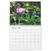 Aquarelle moderne Floral Photo Art Calendrier (Feb 2026)