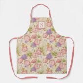 Aquarelle moderne Floral rose tablier (Recto)