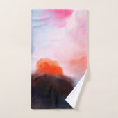 Aquarelle moderne foncée Abstraite (Serviette à main)