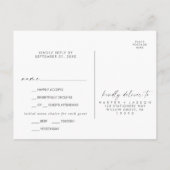Aquarelle moderne | Green Menu Choice RSVP (Dos)