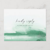 Aquarelle moderne | Green Menu Choice RSVP (Devant)