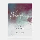 Aquarelle moderne Joyau Tones Boho Mariage Bienven (Recto)