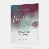 Aquarelle moderne Joyau Tones Boho Mariage Bienven (Angle)