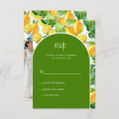 Aquarelle moderne Lemon Jardin jaune Rsvp (Devant / Derrière)