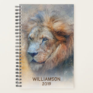 Aquarelle moderne Lion africain personnalisé