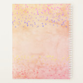 Aquarelle Moderne Marbre Arc-en-Ciel Confettis Dor (Dos)