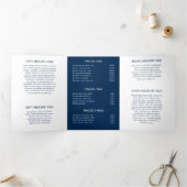 Aquarelle moderne Marine Blue Trifold Brochure (Intérieur)