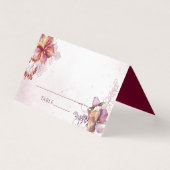 Aquarelle moderne Marsala Fall Bouquet Mariage (Front)