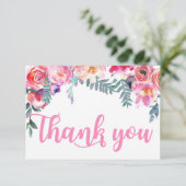 Aquarelle moderne Merci Floral (Debout devant)