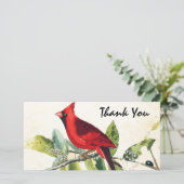 Aquarelle moderne Merci funéraire cardinal rouge (Debout devant)