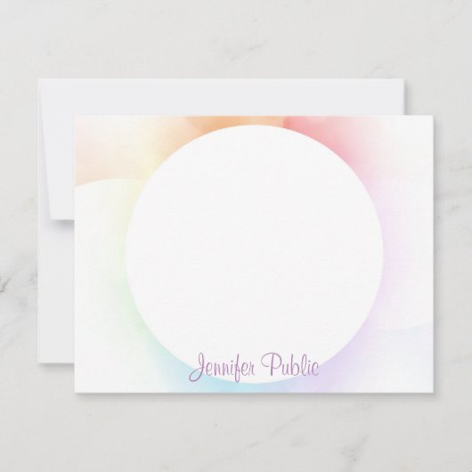 Aquarelle Moderne Modèle écriture manuscrite Scrip (Devant)
