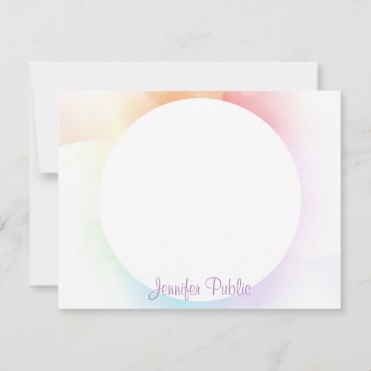 Aquarelle Moderne Modèle écriture manuscrite Scrip (Dos)