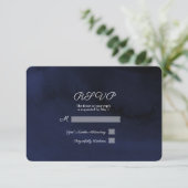 Aquarelle moderne Moody Navy Blue RSVP Réponse (Debout devant)