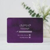 Aquarelle moderne Moody Royal Purple RSVP Réponse (Debout devant)